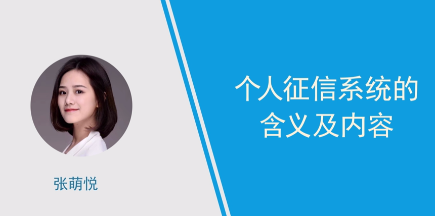 个人征信系统的含义及内容