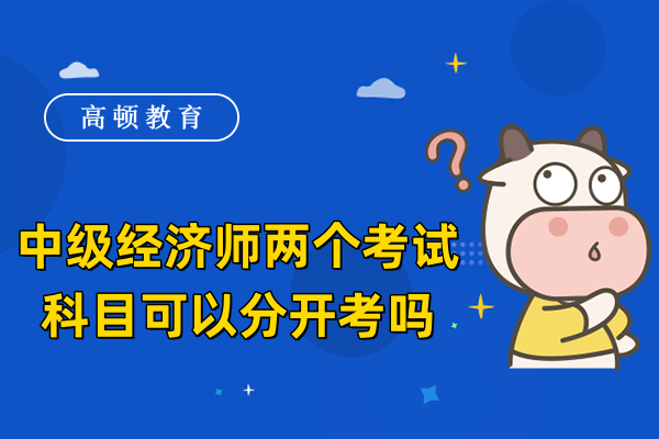 中级经济师两个考试科目可以分开考吗