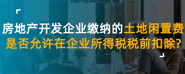 房地产开发企业缴纳的土地闲置费是否允许在企